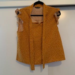 Shein tie front top